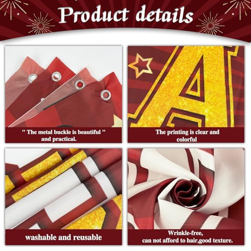 Maroon and Gold Graduation Yard Sign Banner Class of 2026 with Balloons Kit
