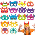 Marsui 32 Pack Unicorn Monster Safari Animal Masks – Kids Party Favors & Decorations