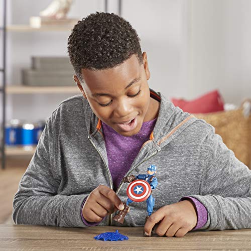Marvel Avengers Bend and Flex Captain America Action Figure - 6-Inch Flexible Poseable Toy with Accessory