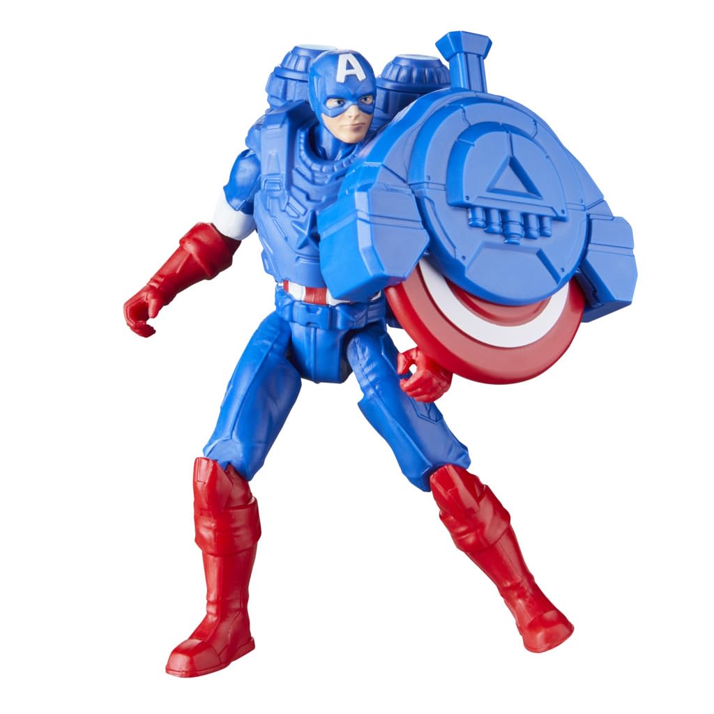 Marvel Epic Hero Series Captain America 4-Inch Action Figure with Battle Gear Accessories for Kids Ages 4+