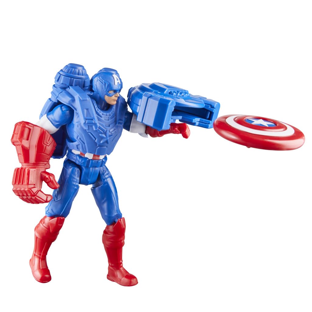 Marvel Epic Hero Series Captain America 4-Inch Action Figure with Battle Gear Accessories for Kids Ages 4+