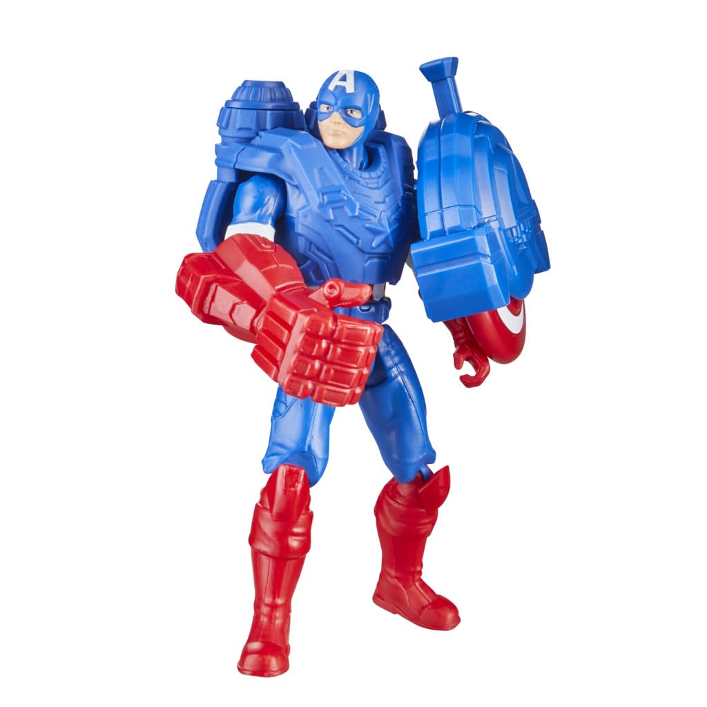 Marvel Epic Hero Series Captain America 4-Inch Action Figure with Battle Gear Accessories for Kids Ages 4+