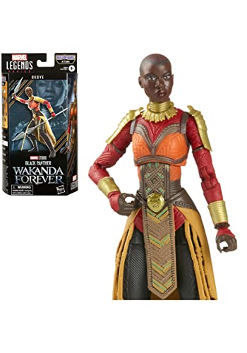 Marvel Legends Okoye Action Figure – 6-Inch Wakanda Forever Collectible with Spear & Build-A-Figure Part