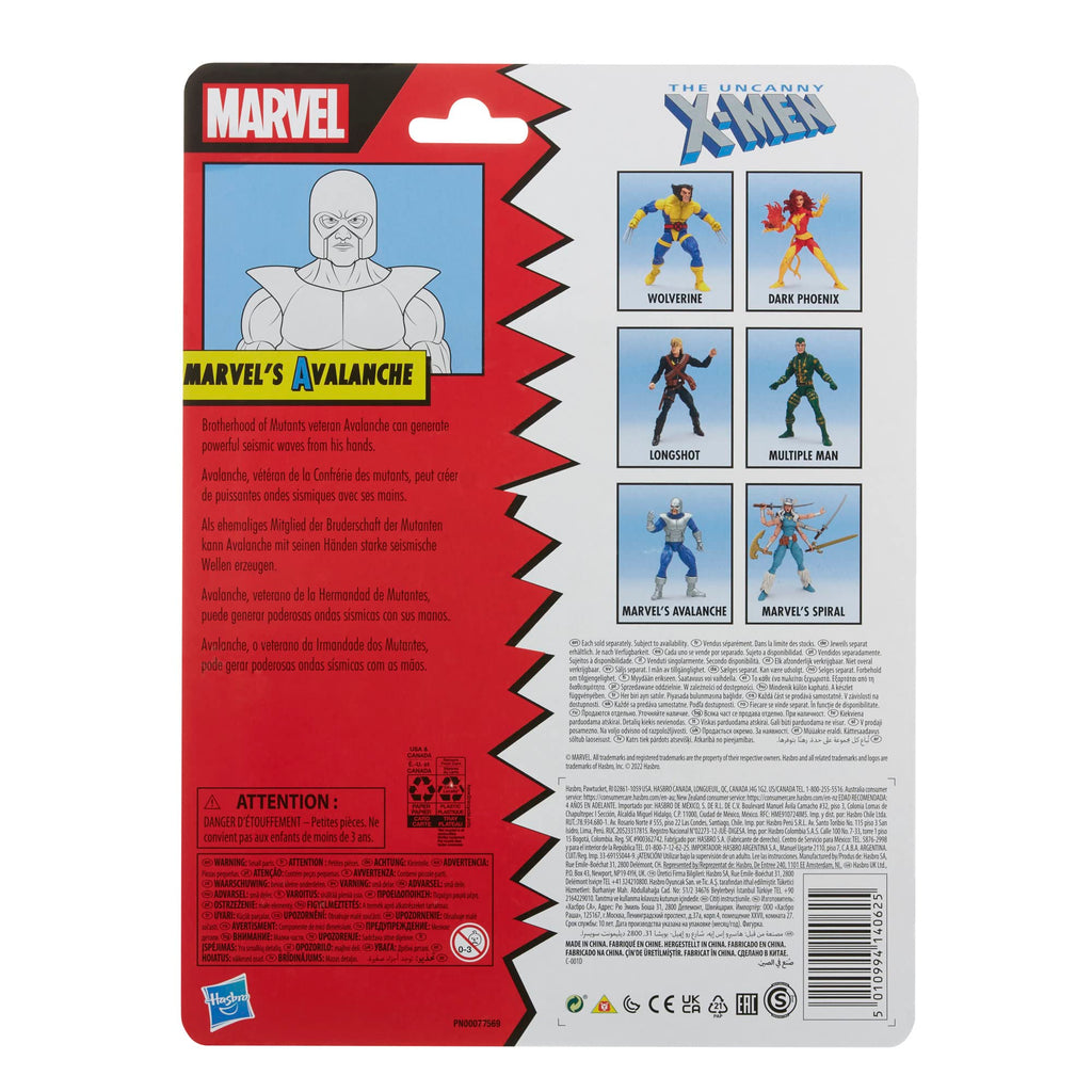 Marvel Legends Series X-Men Classic Avalanche 6-inch Action Figure with 2 Accessories