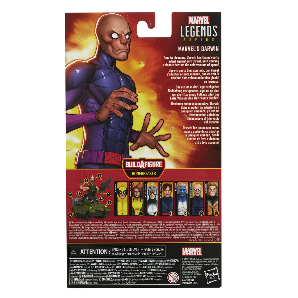 Marvel Legends X-Men Darwin Action Figure 6-Inch Collectible with Bonebreaker Build-A-Figure Part