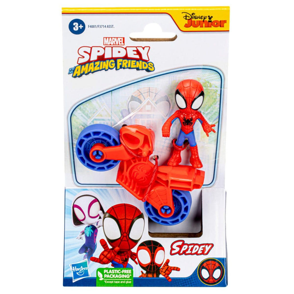 Marvel Spider-Man with Moto Spidey Action Figure, 2.5-Inch Red and Blue Toy for Ages 3+