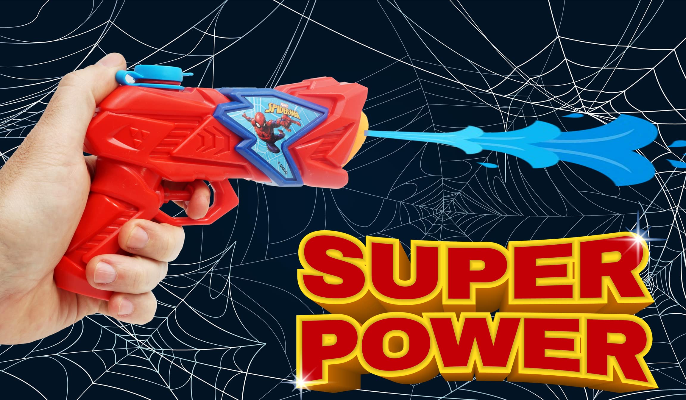 Marvel Spiderman Water Squirt Gun (2 Pack) – Red & Blue – JA-RU Toy
