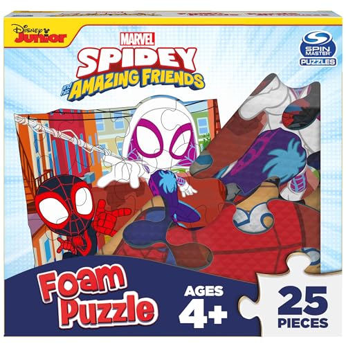 Marvel Spidey and His Amazing Friends Squishy Foam Puzzle – 25 Pieces for Ages 4+