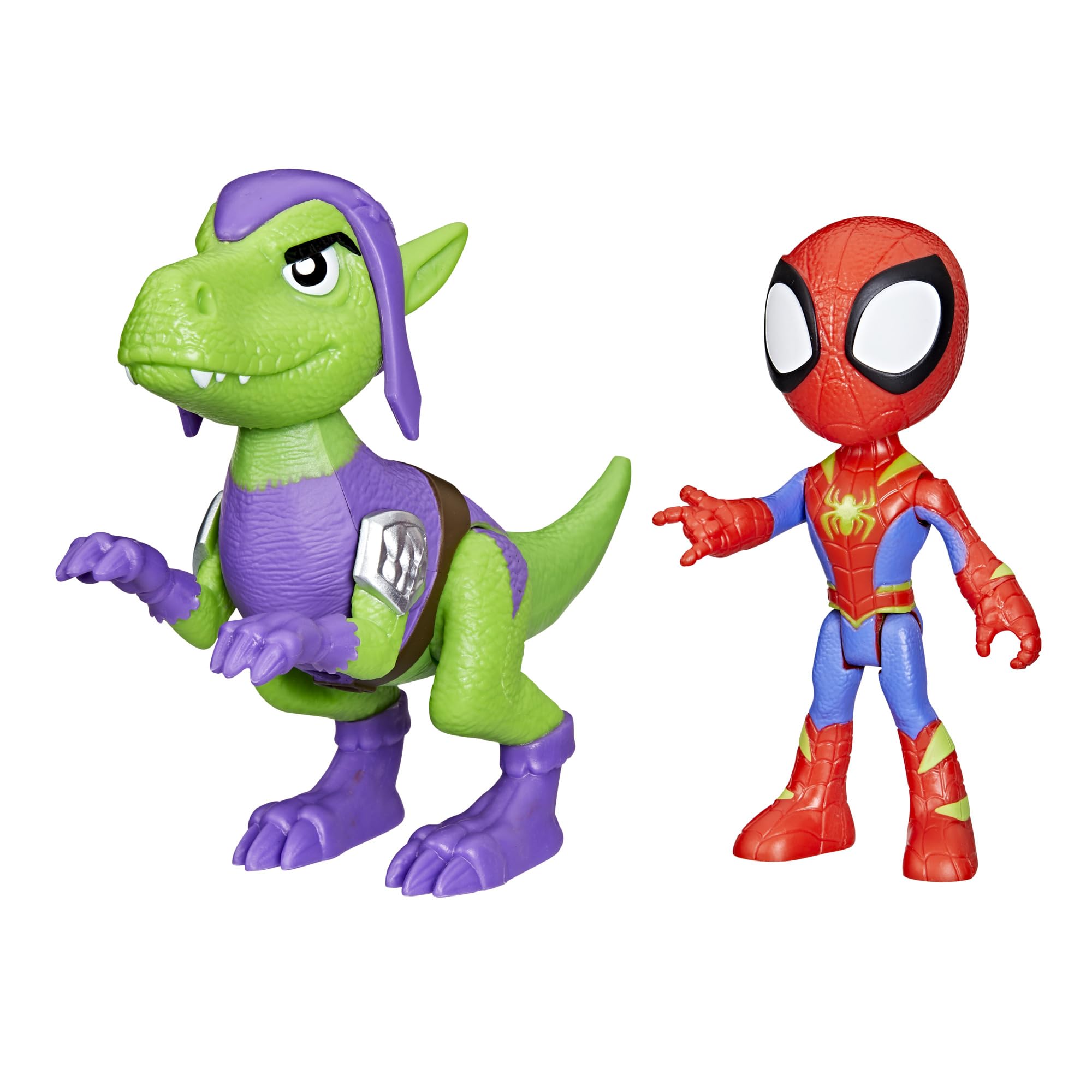 Marvel Spidey Dino-Webs Set with Spidey and Goblin Raptor Action Figures, Toy for Kids Ages 3 and Up