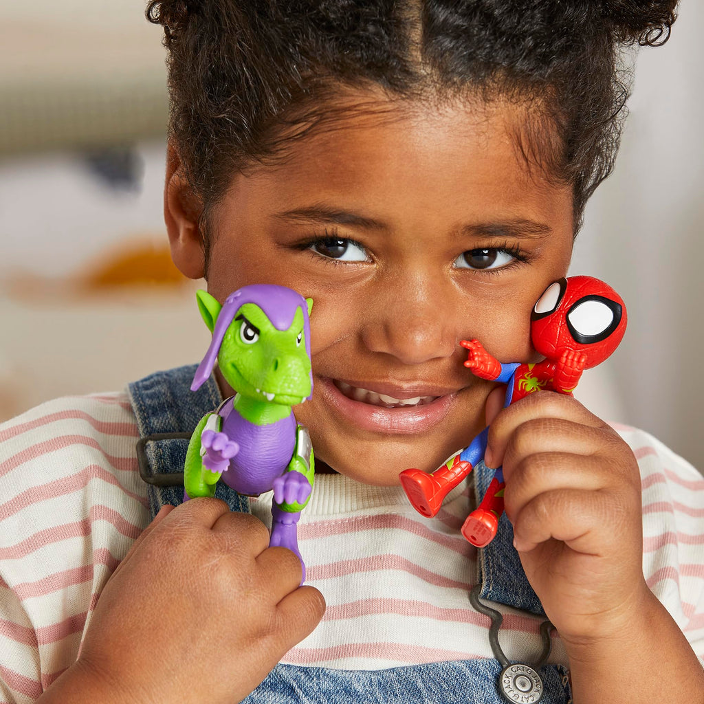 Marvel Spidey Dino-Webs Set with Spidey and Goblin Raptor Action Figures, Toy for Kids Ages 3 and Up