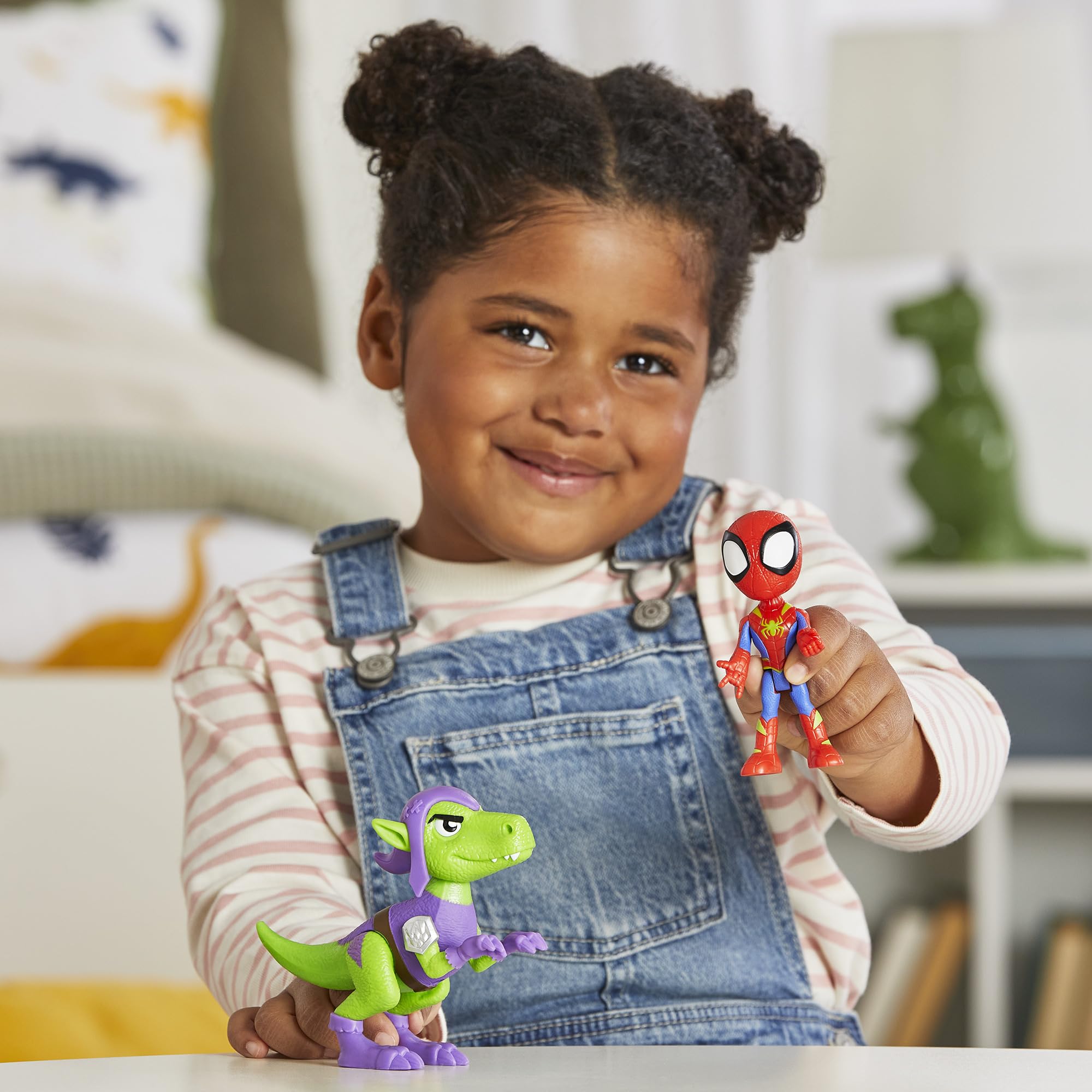 Marvel Spidey Dino-Webs Set with Spidey and Goblin Raptor Action Figures, Toy for Kids Ages 3 and Up