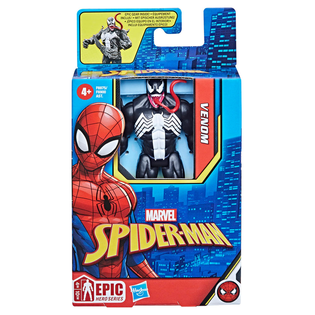 Marvel Venom Versus Spider-Man 4-Inch Action Figure with Web Accessory, Articulated