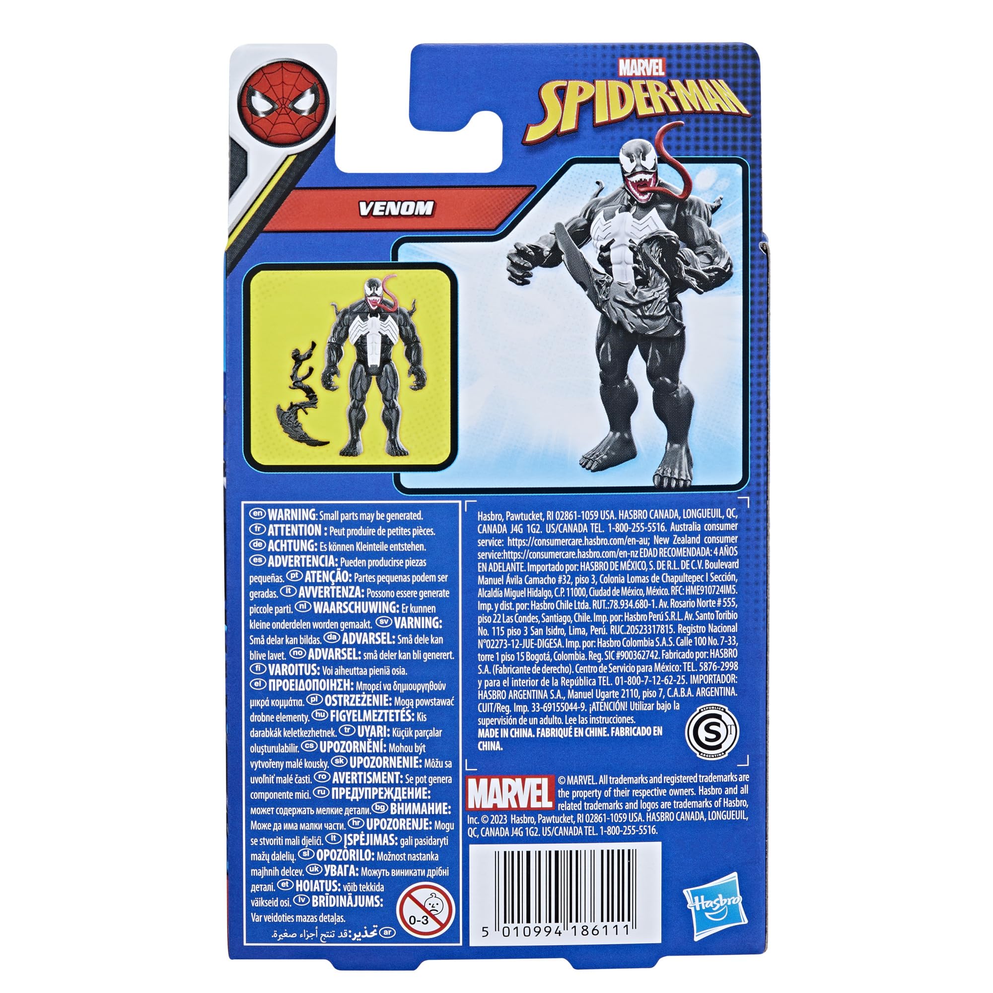 Marvel Venom Versus Spider-Man 4-Inch Action Figure with Web Accessory, Articulated
