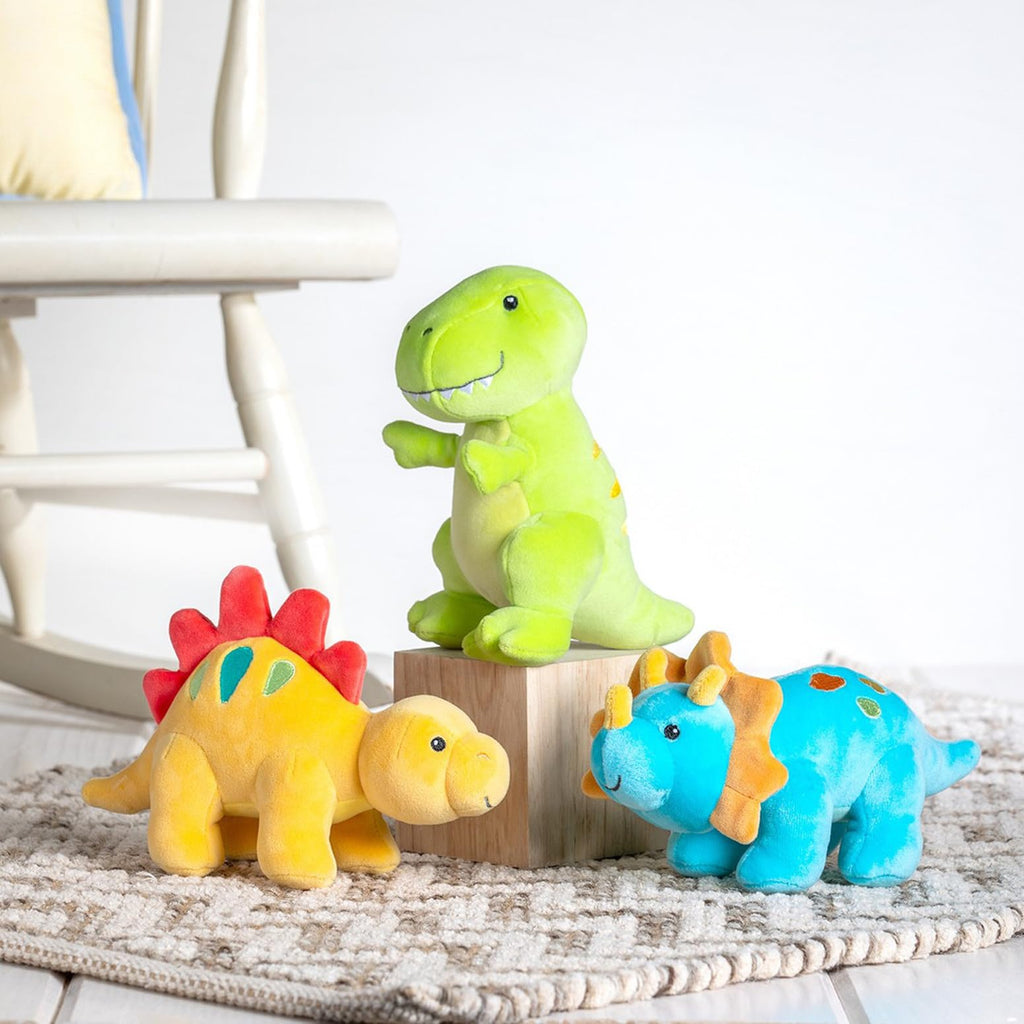 Mary Meyer Smootheez 7-Inch Blue Triceratops Dinosaur Stuffed Animal – Pillow-Soft Plush Toy