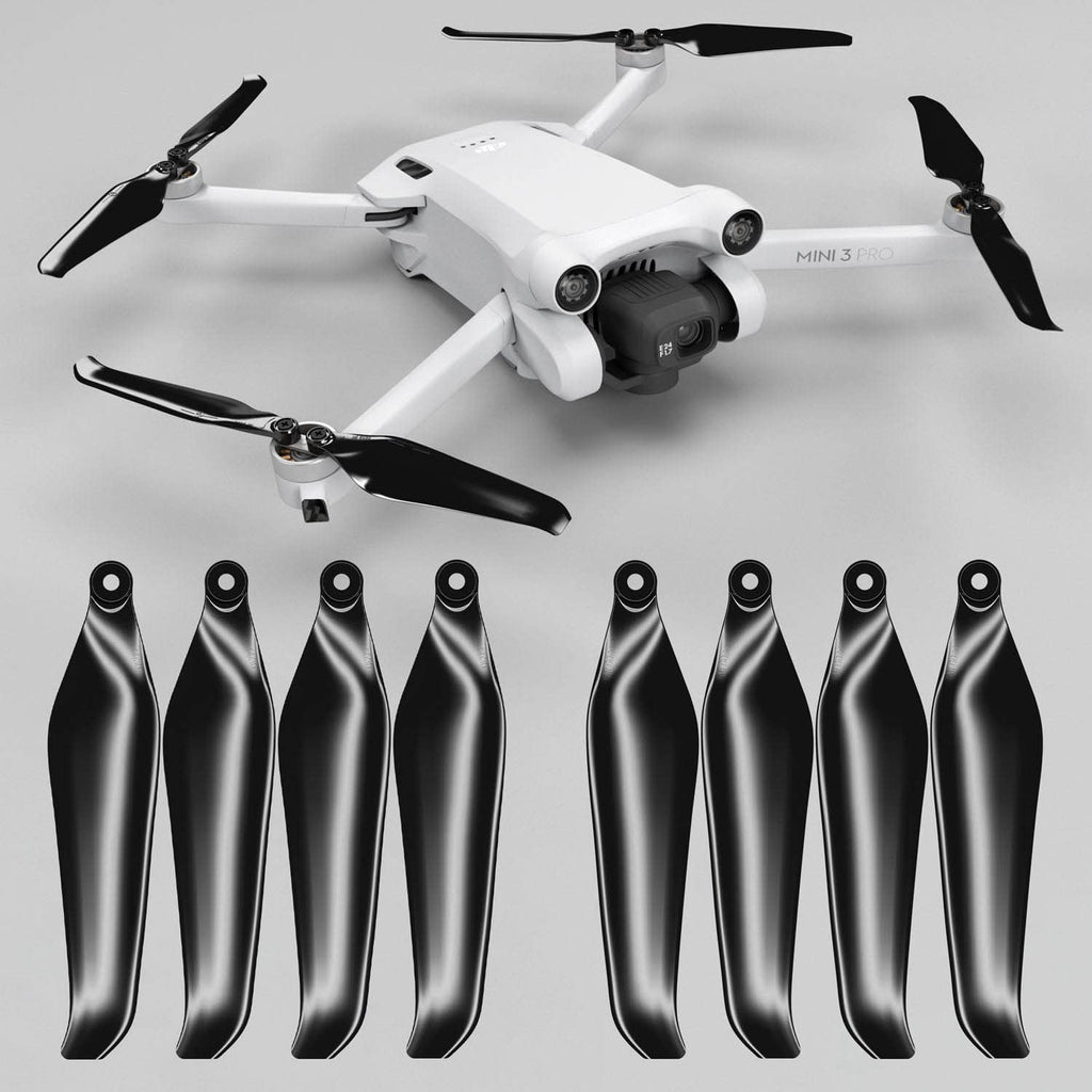Master Airscrew Stealth Propellers for DJI Mini 3 Pro & Mini 4 Pro (Black) – Longer Flight Time, Quieter Sound, High Visibility