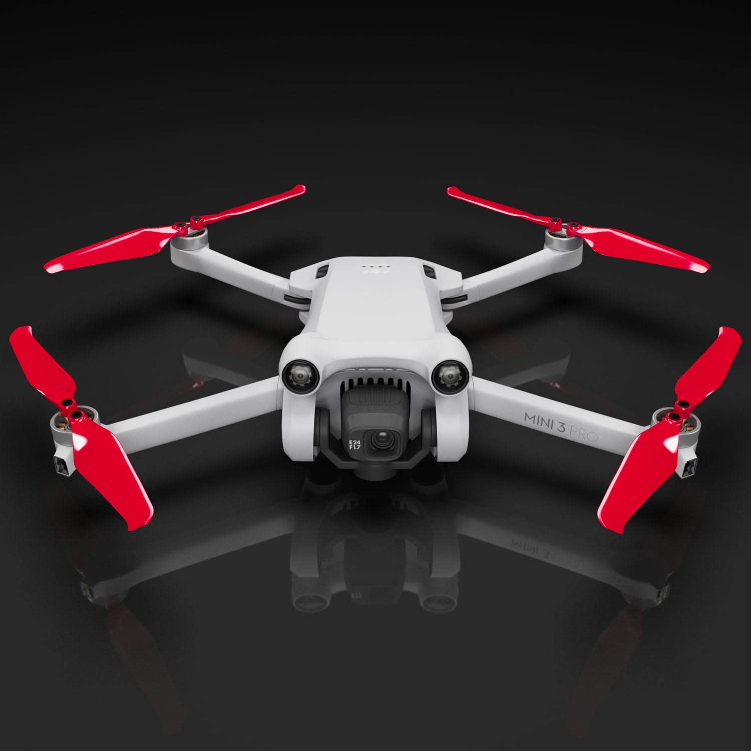 Master Airscrew Stealth Propellers for DJI Mini 3 Pro / Mini 4 Pro – Red (4-Pack)