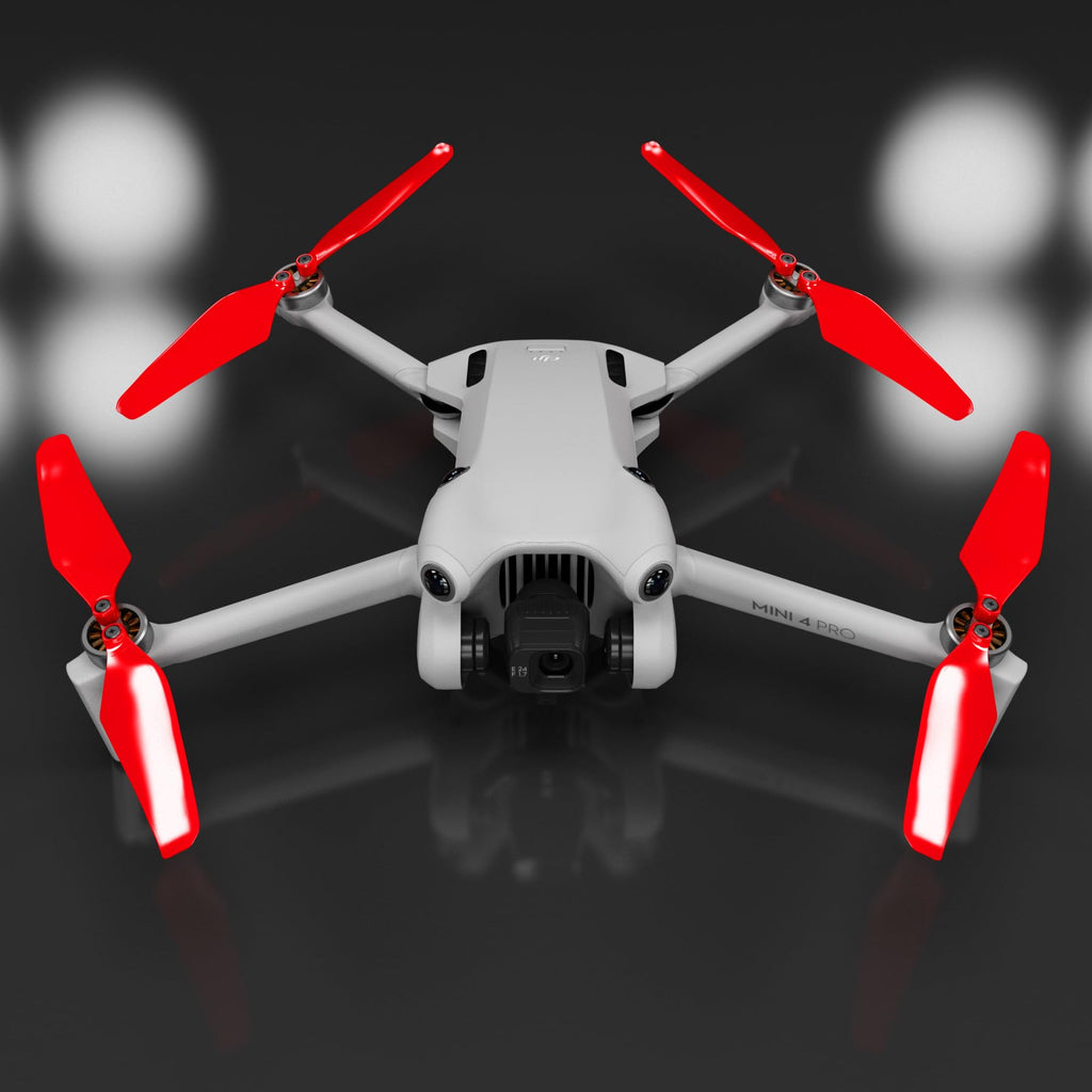 Master Airscrew Super Stealth Propellers - Red, Compatible with DJI Mini 4 Pro & Mini 3 Pro