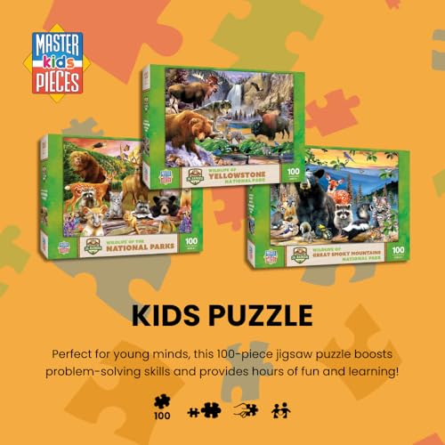 MasterPieces 100-Piece Jigsaw Puzzle – Wildlife of Great Smoky Mountains National Park (19x14 Inches) for Ages 6+