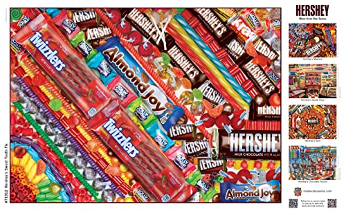 MasterPieces 1000 Piece Hershey's Sweet Tooth Fix Jigsaw Puzzle - 19.25x26.75, Random Cut, Matte Finish, Eco-Friendly, with Bonus Poster