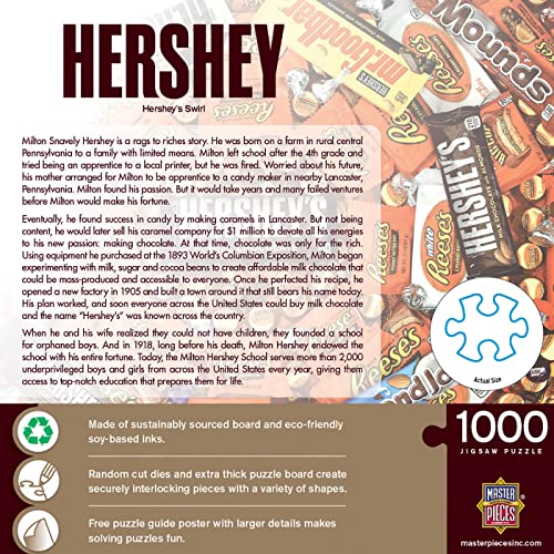 MasterPieces 1000-Piece Hershey's Swirl Jigsaw Puzzle – 19.25x26.75 Inch Finished Size