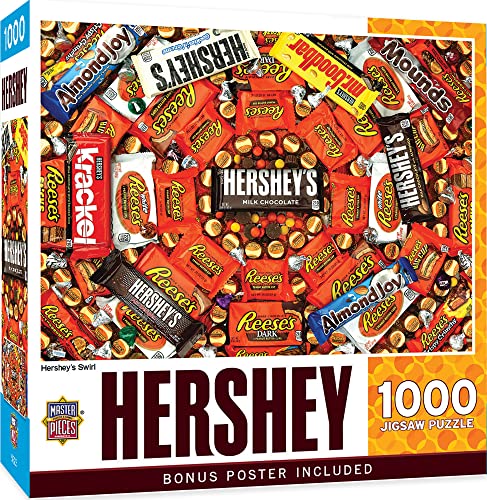 MasterPieces 1000-Piece Hershey's Swirl Jigsaw Puzzle – 19.25x26.75 Inch Finished Size