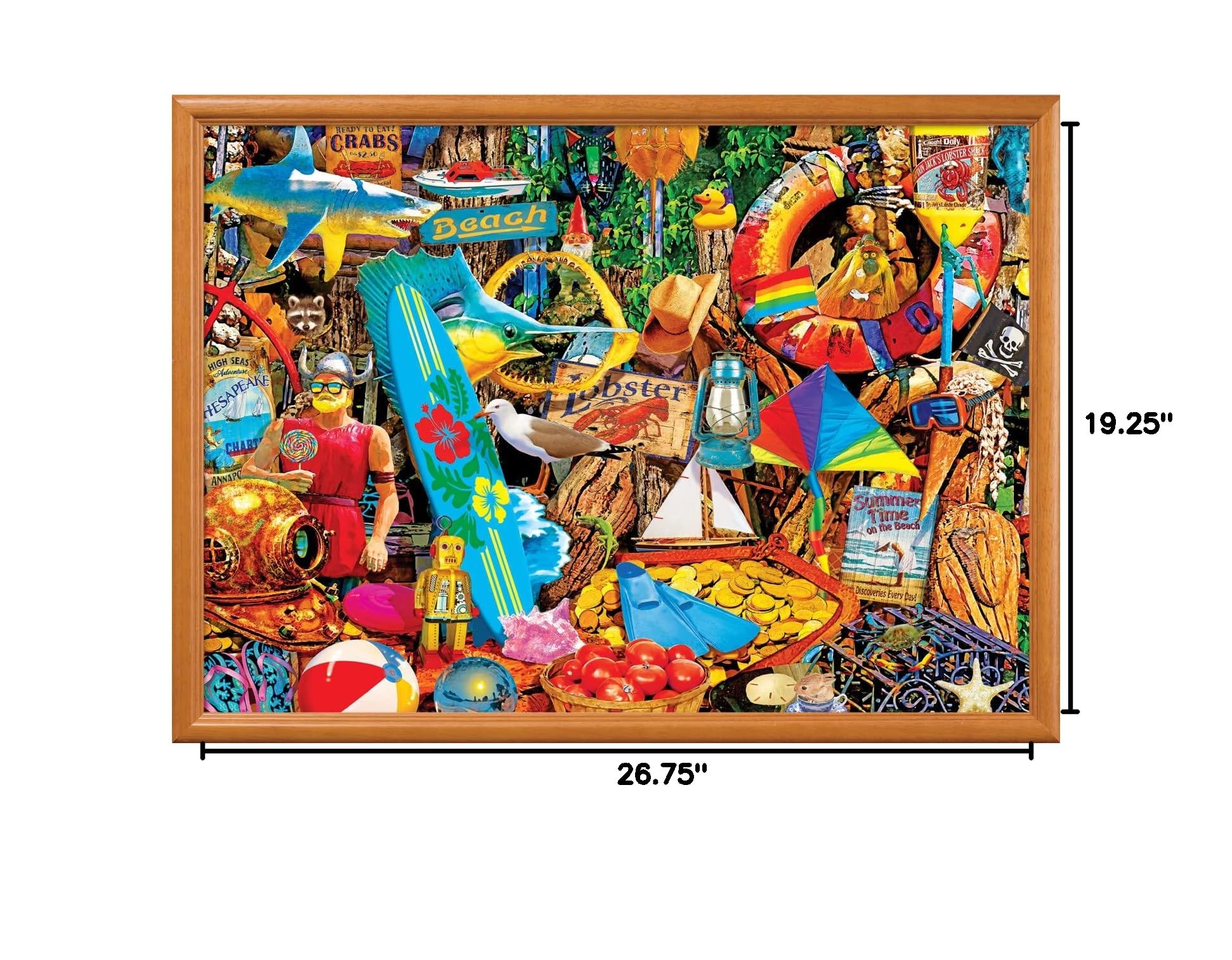 MasterPieces 1000-Piece Jigsaw Puzzle: Beach Time Flea Market – Nostalgic Design, Non-Glare Finish, 19.25 x 26.75 Inches