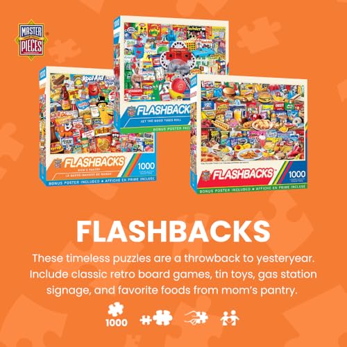 MasterPieces 1000-Piece Jigsaw Puzzle: Beach Time Flea Market – Nostalgic Design, Non-Glare Finish, 19.25 x 26.75 Inches