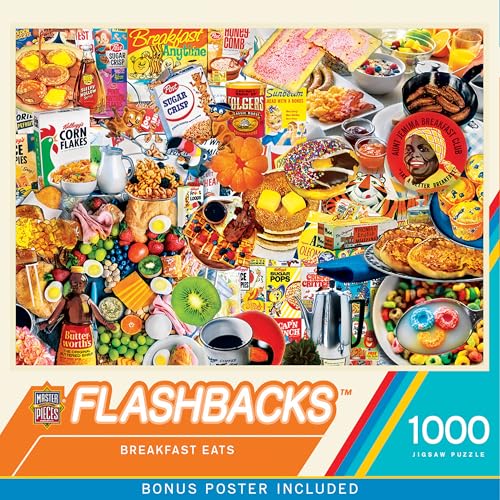 MasterPieces 1000-Piece Jigsaw Puzzle: Breakfast of Champions – Nostalgic Diner Scene