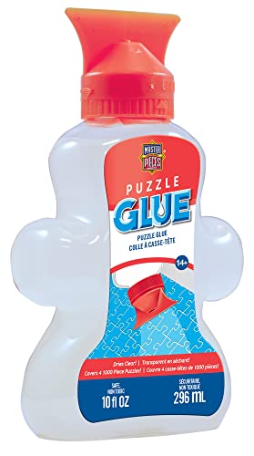 MasterPieces 10oz Jigsaw Puzzle Glue with Applicator – Clear, Quick-Drying