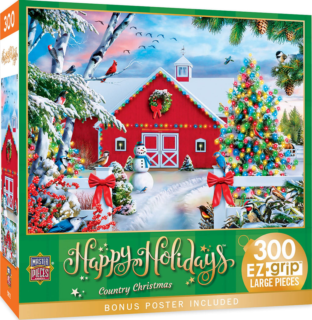 MasterPieces 300 Piece EZ Grip Jigsaw Puzzle - Country Christmas - 18x24