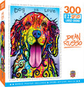 Masterpieces 300 Piece EZ Grip Jigsaw Puzzle - Dog is Love - 18x24 inches Large Piece Puzzle for Seniors and Kids