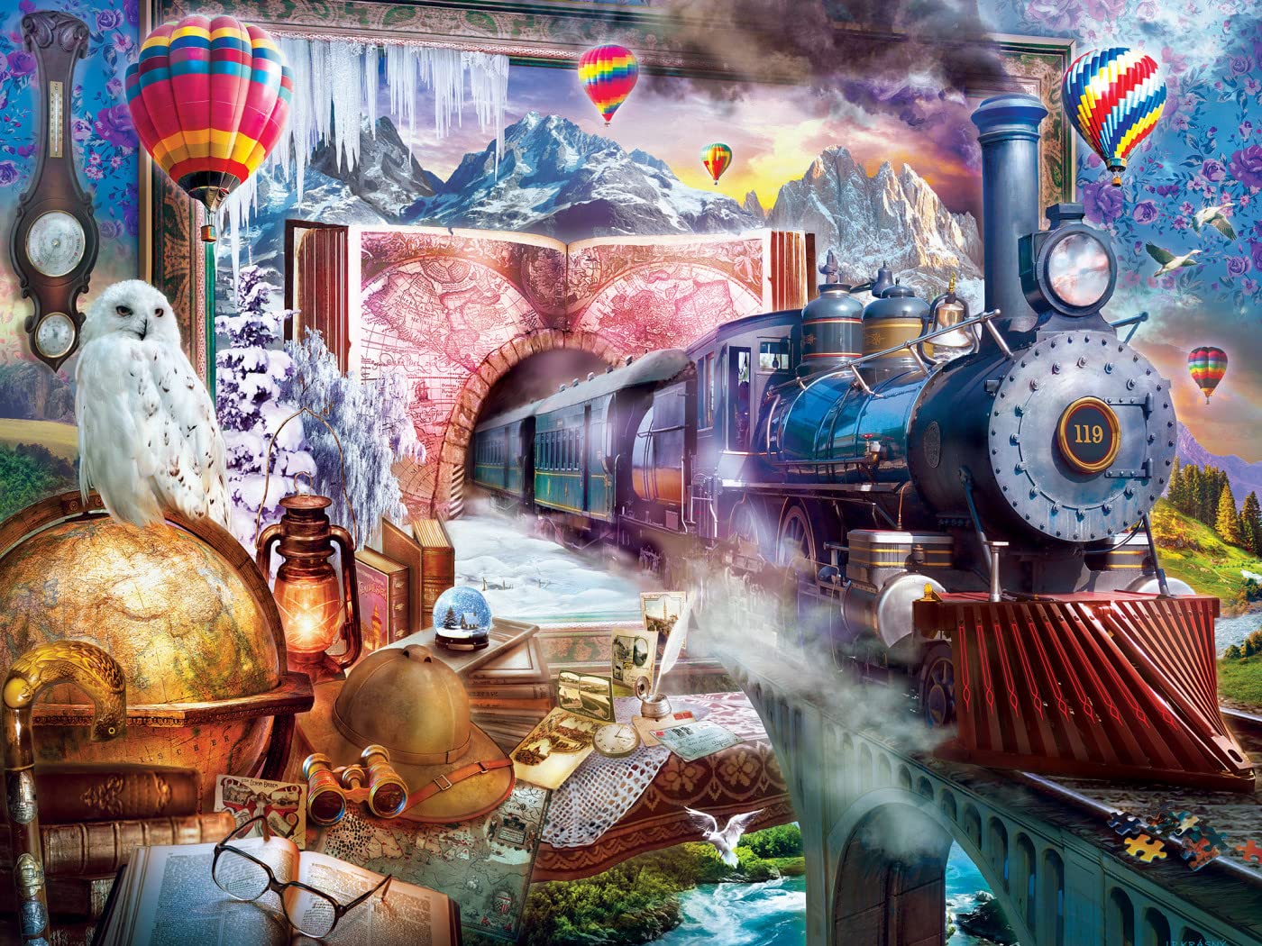 Masterpieces 300 Piece EZ Grip Jigsaw Puzzle - Magical Journey - 18x24 Inches, Large Pieces