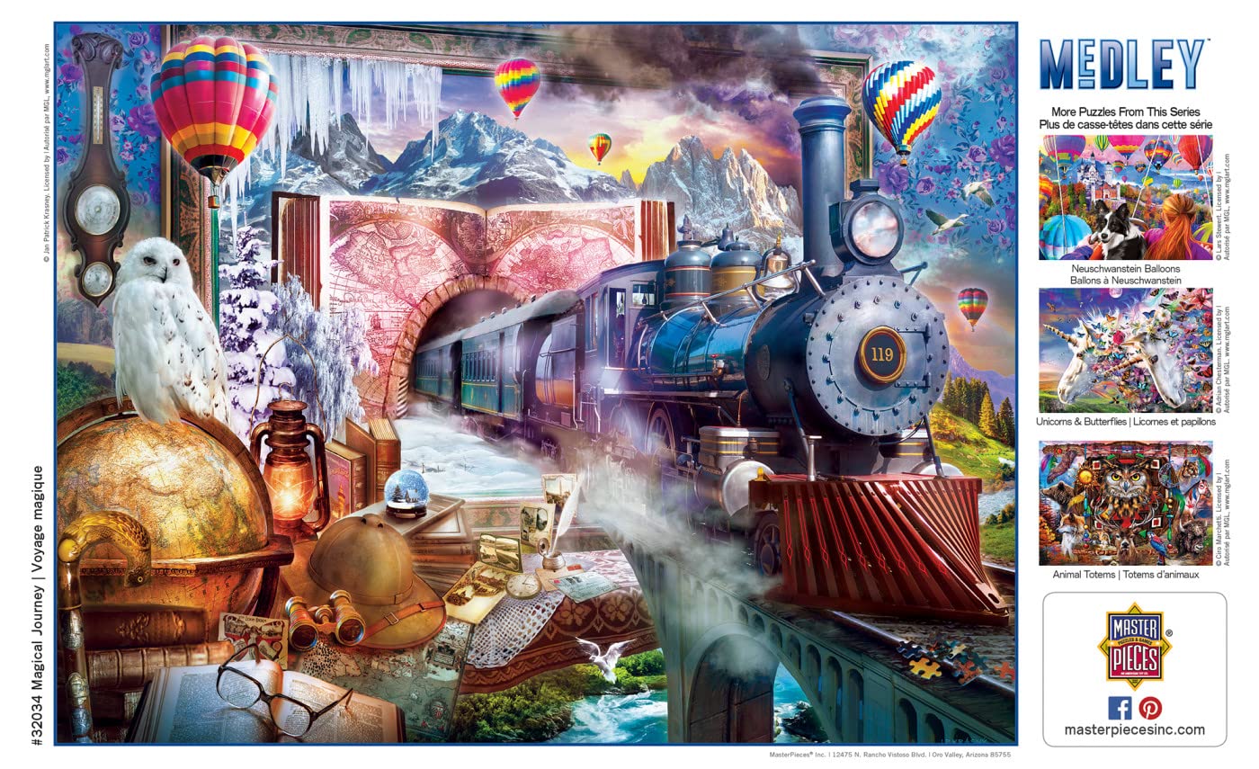 Masterpieces 300 Piece EZ Grip Jigsaw Puzzle - Magical Journey - 18x24 Inches, Large Pieces