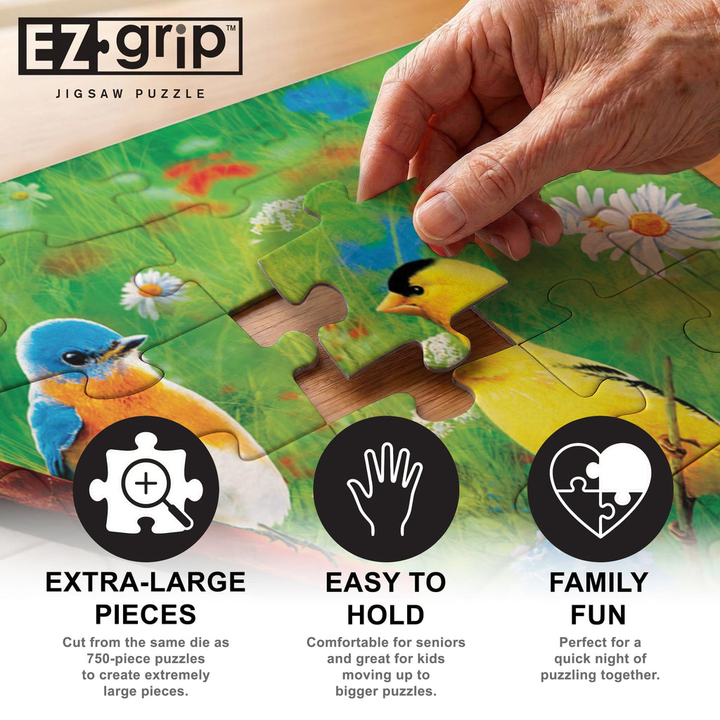 MasterPieces 300-Piece EZ Grip Jigsaw Puzzle – An American Birdhouse, 18"x24"