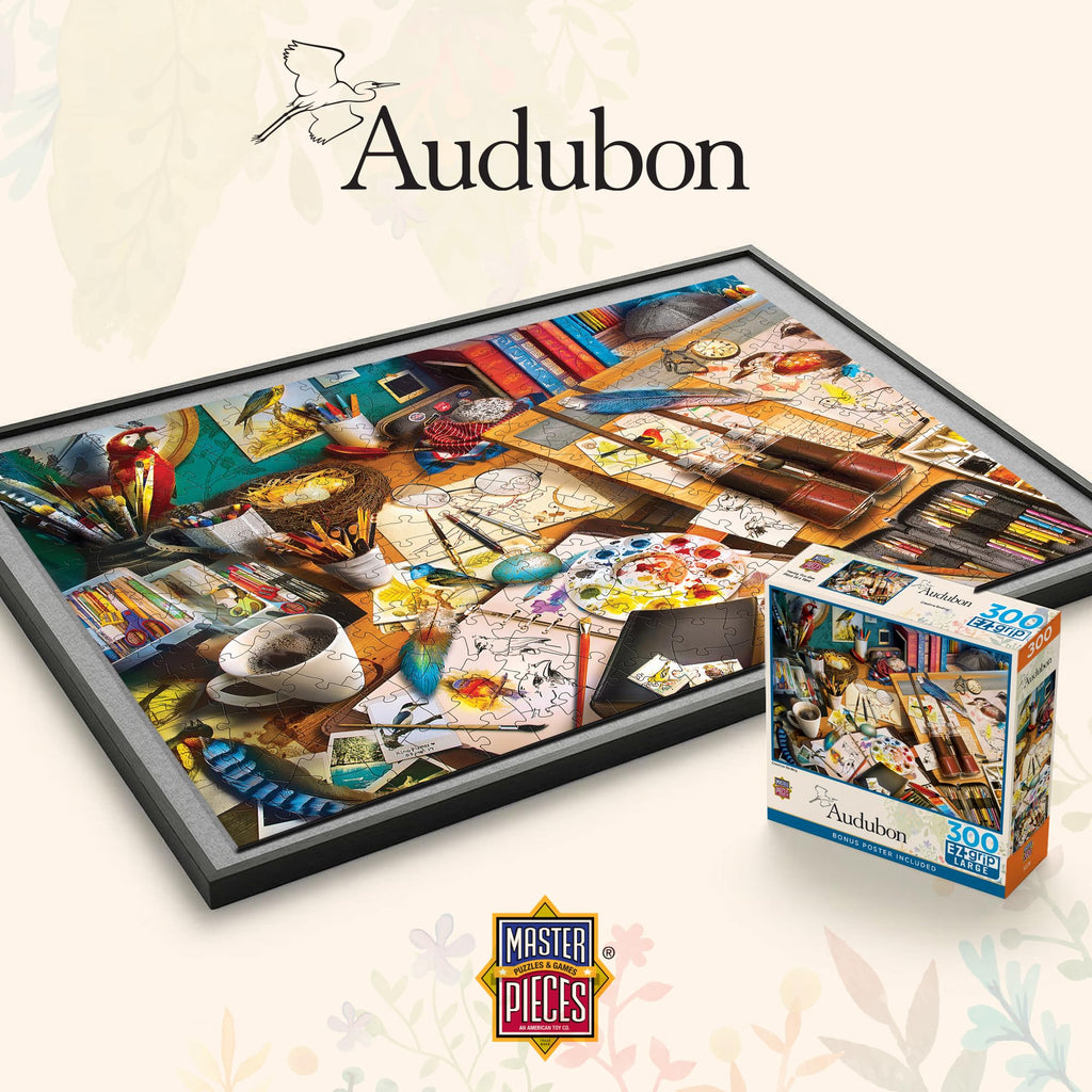 MasterPieces 300 Piece EZ Grip Jigsaw Puzzle – Creative Birding, 18x24 Inches