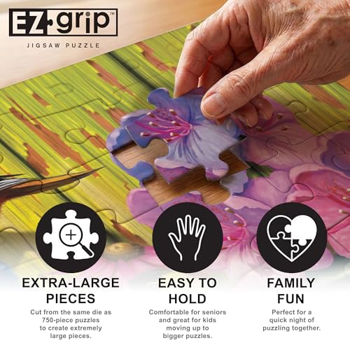 MasterPieces 300-Piece EZ Grip Jigsaw Puzzle – Feathered Reflections, 18x24 Inches