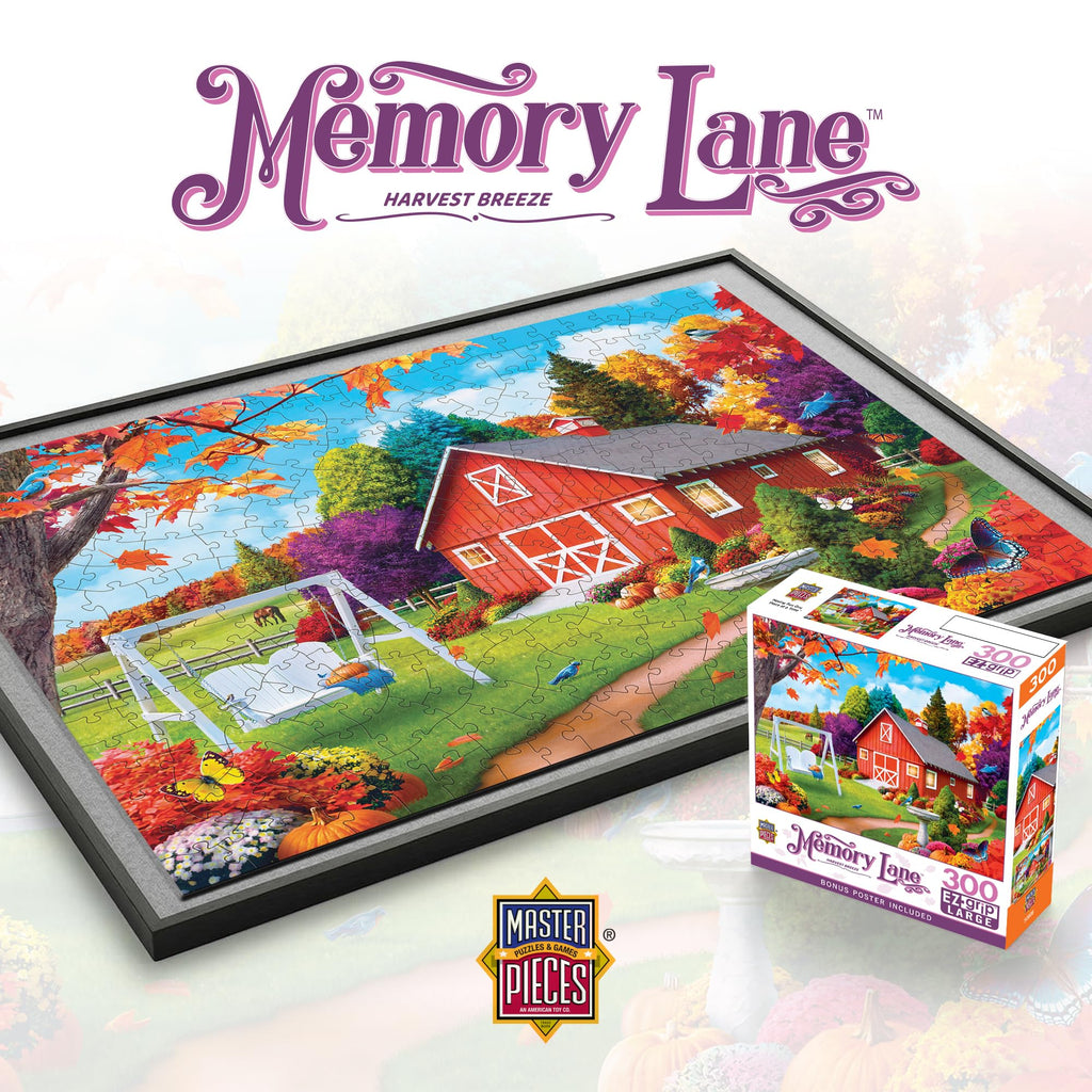 Masterpieces 300-Piece EZ Grip Jigsaw Puzzle – Harvest Breeze – 18x24 Inch