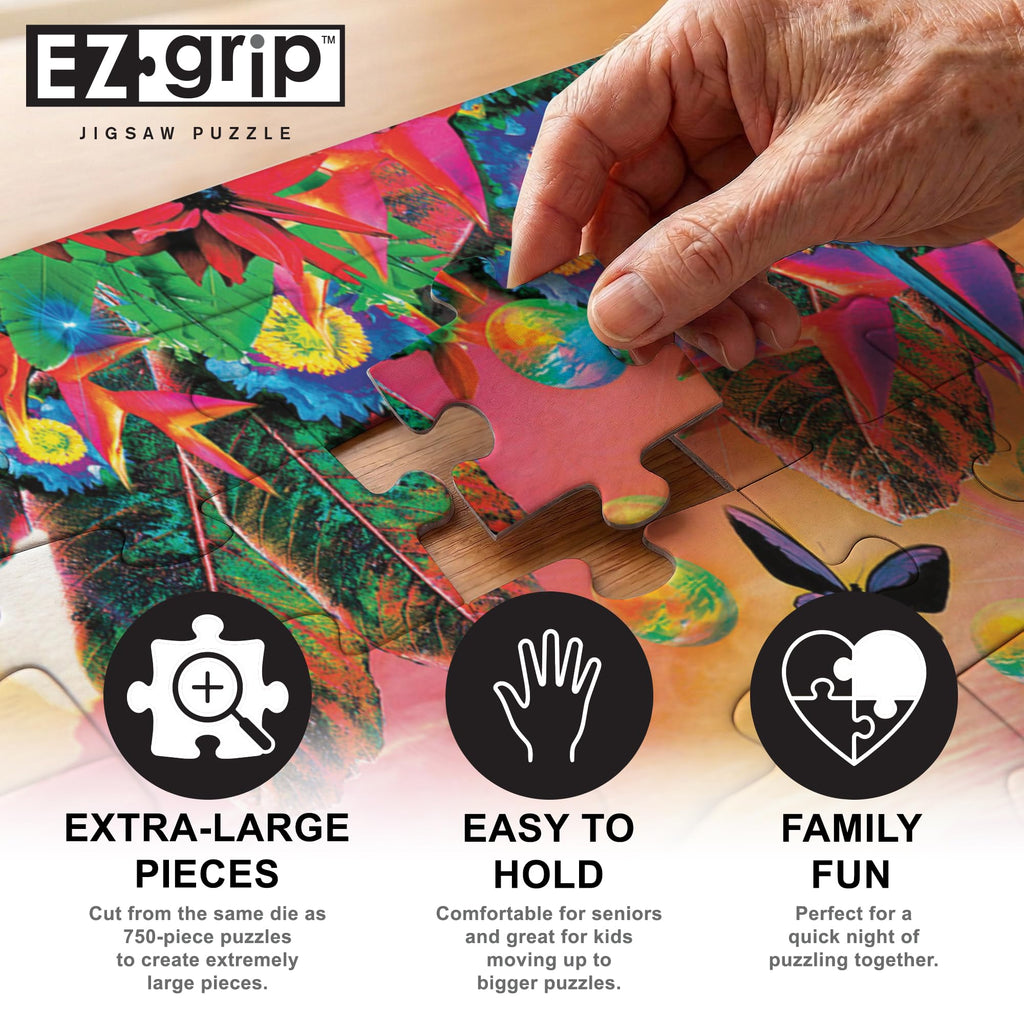 MasterPieces 300 Piece EZ Grip Jigsaw Puzzle – Pretty in Pink (18" x 24")