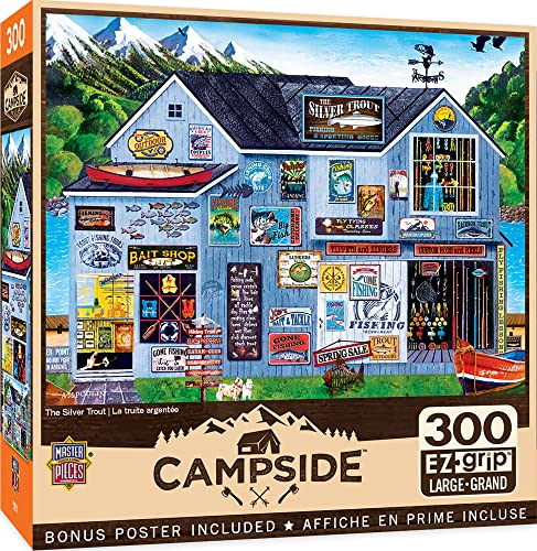 MasterPieces 300-Piece EZ Grip Jigsaw Puzzle: The Silver Trout, Large Pieces, Non-Glare, 18x24 Inches