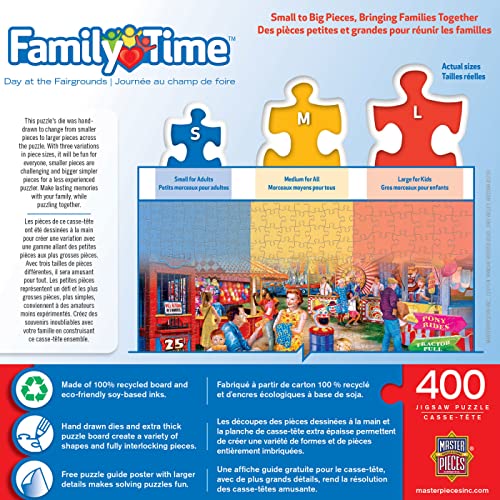 MasterPieces 400 Piece Jigsaw Puzzle - Day At the Fairgrounds - 18x24 Inches - Matte Finish, Random Cut, Eco-Friendly