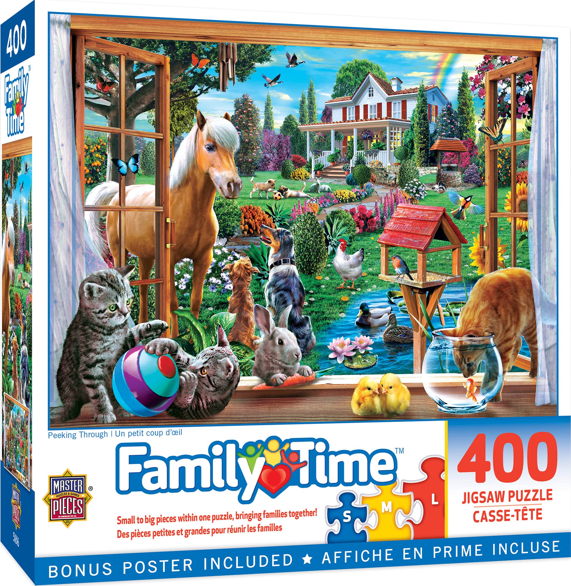 MasterPieces 400 Piece Jigsaw Puzzle – 18x24 Inches, Matte Finish, Random Cut, Eco-Friendly Materials