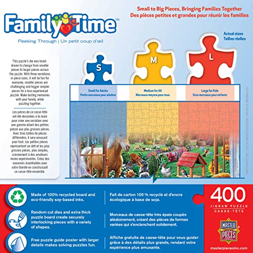 MasterPieces 400 Piece Jigsaw Puzzle – 18x24 Inches, Matte Finish, Random Cut, Eco-Friendly Materials