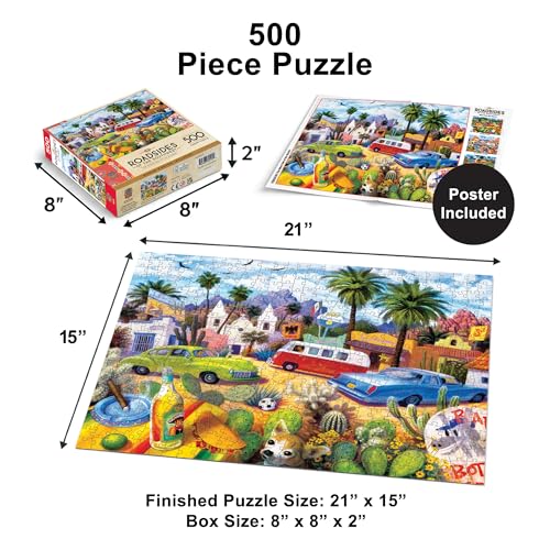 MasterPieces 550-Piece Jigsaw Puzzle 'The Other Side of The Border' – 18x24 Inch Art by Stephen Morath