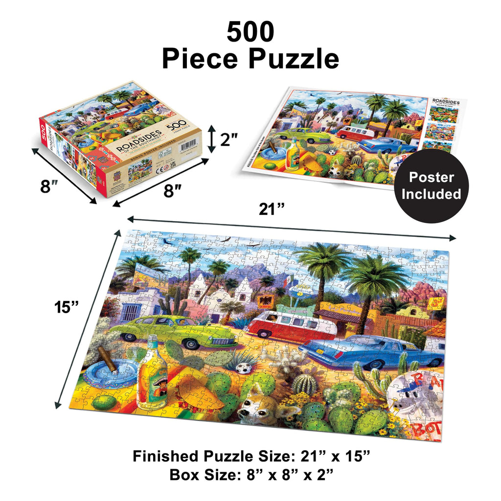 MasterPieces 550-Piece Jigsaw Puzzle 'The Other Side of The Border' – 18x24 Inch Art by Stephen Morath
