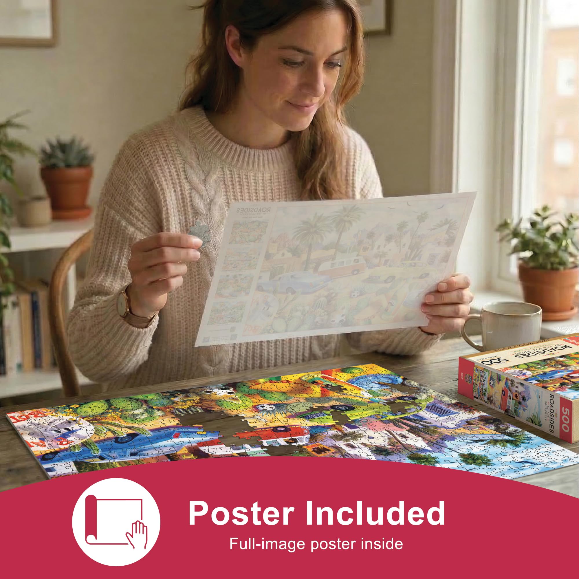 MasterPieces 550-Piece Jigsaw Puzzle 'The Other Side of The Border' – 18x24 Inch Art by Stephen Morath