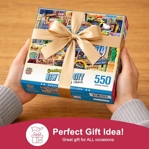 MasterPieces 550-Piece New York Jigsaw Puzzle – 18x24, Recycled Materials, Matte Finish