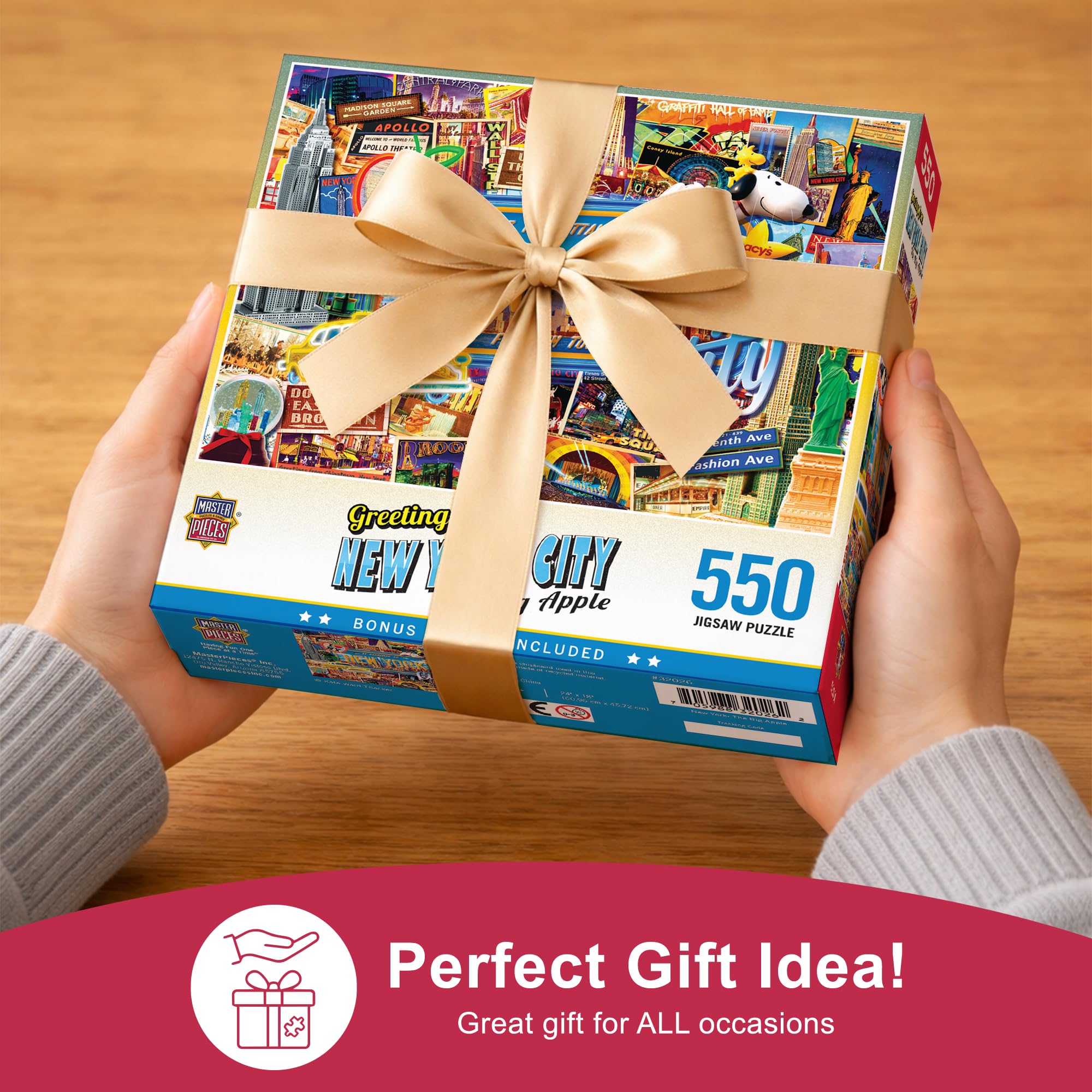 MasterPieces 550-Piece New York Jigsaw Puzzle – 18x24, Recycled Materials, Matte Finish