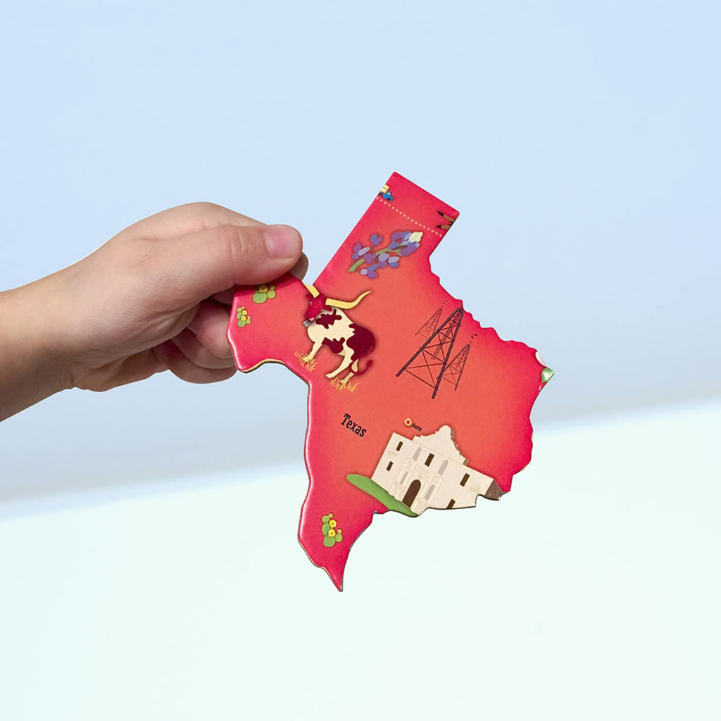 MasterPieces 60-Piece USA Map Jigsaw Puzzle with State-Shaped Pieces, 16.5x12.75 Inches, Recycled Materials