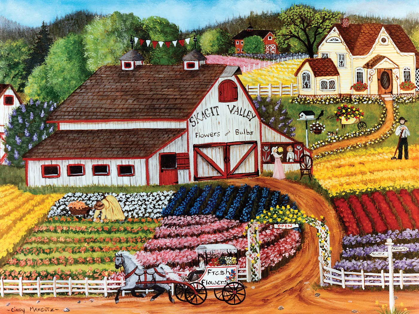 MasterPieces 750-Piece Fresh Flowers Jigsaw Puzzle | 18x24 Inches | Matte Finish & Random Cut