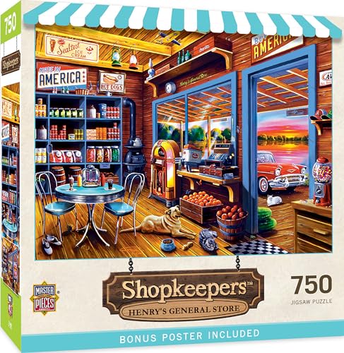 Masterpieces 750-Piece Jigsaw Puzzle - Henry's General Store - 18x24 Inch
